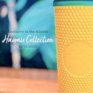 Starbucks Hawaii Exclusive Collection Matte Studded Pineapple 24oz Tumbler NEW